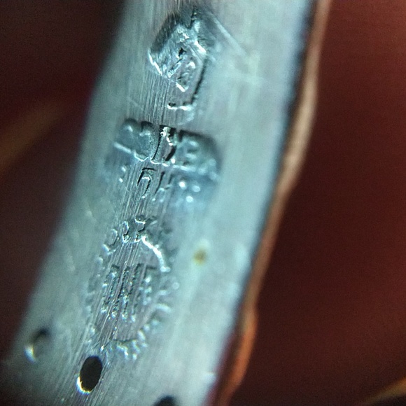 Vintage taxco mexico sterling silver eagle mark bangle peace sign bracelet - Picture 5 of 8